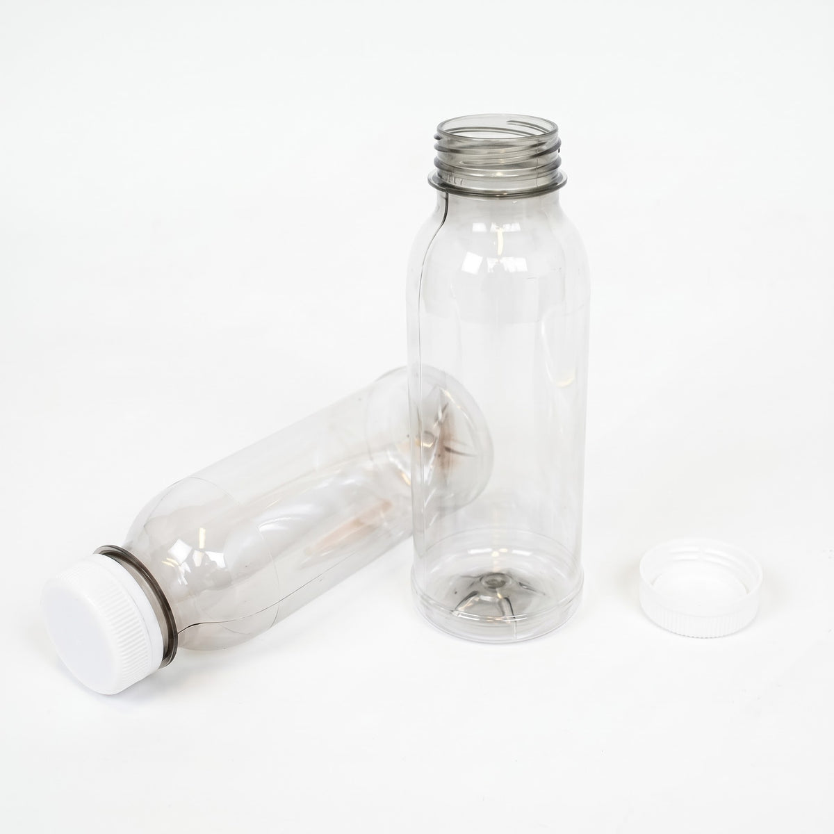 rPET-Flasche 330ml mit orangefarbenem Verschluss | BPA-frei & lebensmittelecht - 35 Stück