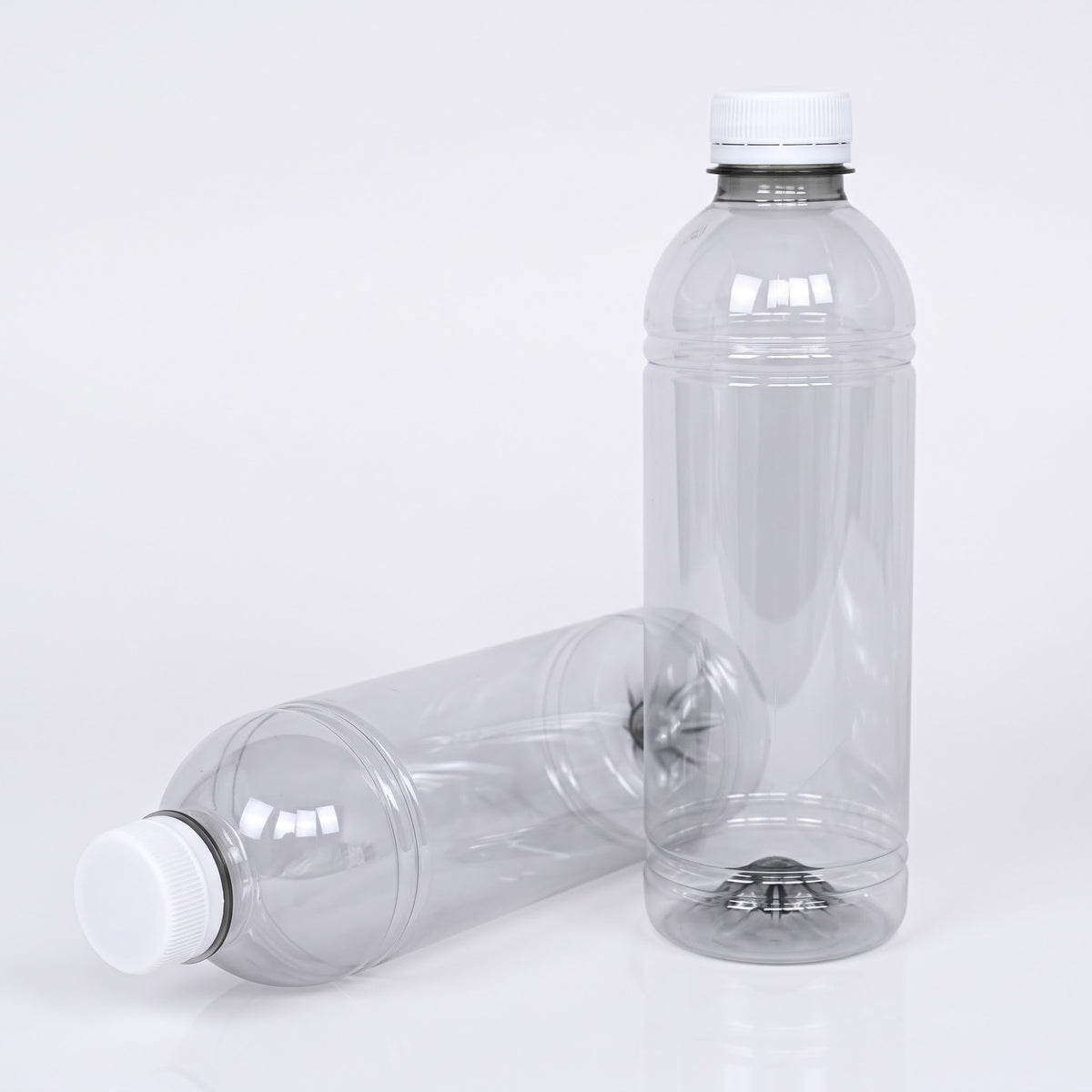 rPET-Flasche 1000ml mit orangefarbenem Verschluss | BPA-frei & lebensmittelecht - 15 Stück