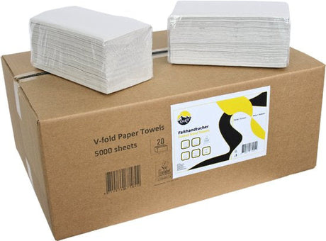 10.000 Blatt grau, Papierhandtücher 2-lagig, 22 x 23 cm, Z-Falz Papierhandtücher 2-lagig, Papierhandtücher