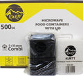 500 mikrowellengeeignete Behälter mit Deckel – Vorratsdosen für die Essenszubereitung – robust und flexibel – Aufbewahrungsbehälter