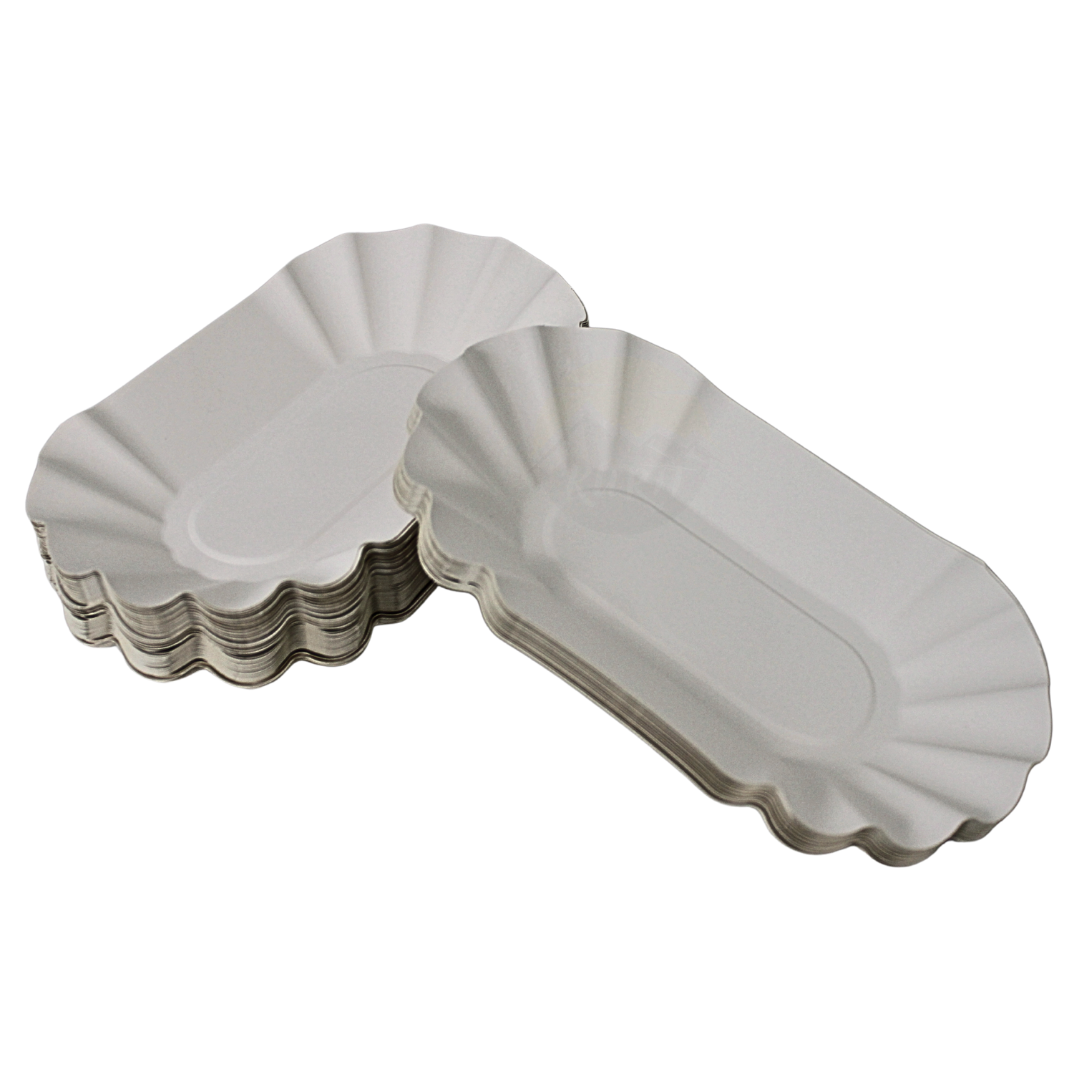 Scalloped cardboard tray - 250 pieces