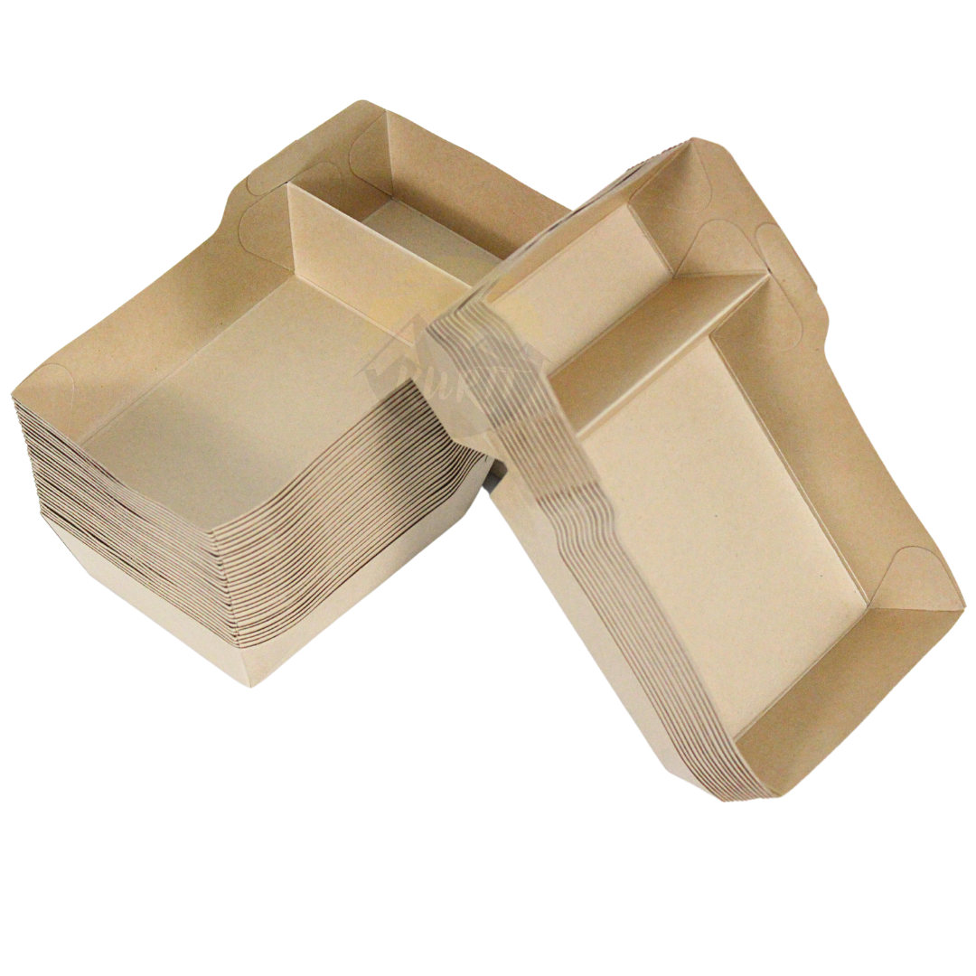 Snack containere A23 Kraft Paper - 100 stykker