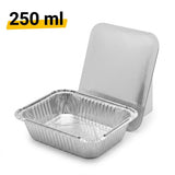 Aluschalen mit Deckel 100 Stück – (250 ml) Ofenschalen Airfryer