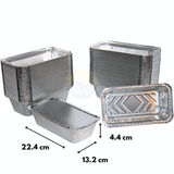 Aluminum container 670 L with lids - 100 pieces