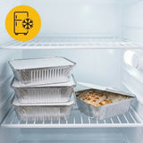 Aluminium-Schalen mit Deckel 100 Stück - (450 ml) Auflaufformen Airfryer