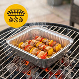 Aluminium-Schalen mit Deckel 100 Stück - (450 ml) Auflaufformen Airfryer