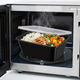 KURTT Meal Prep Boxen Schwarz PP Mit Deckel | Mikrowelle Gefrierschrank 50/100 Stück BPA-frei | 500ml 650ml 750ml 1000ml