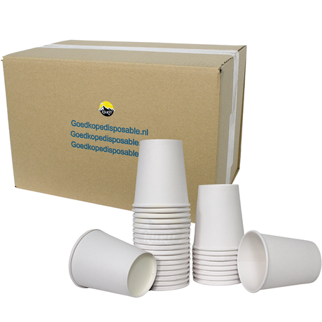 Papp kaffeebecher, kaffeebehalter, 200ml Weiß