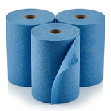 Putztuchrolle Blau 2-lagig Zellstoff 380m – 2 Rollen | Industriepapier HACCP Lebensmittelkontakt