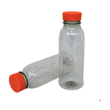 rPET-Flasche 250ml mit orangefarbenem Verschluss | BPA-frei & lebensmittelecht - 40 Stück