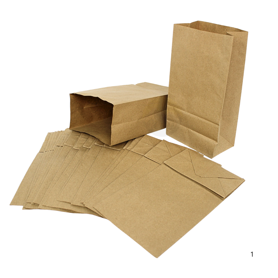 Fruit bag, brown, fruit and vegetable, 15+9x28 cm - 500 pieces 