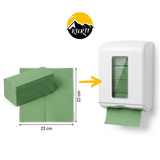 Papierhandtücher grün 1-lagig 25 x 23 cm - 5.000 Blatt