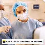 PP Haarnetze Blau Vlies-Barett - 100 Stück