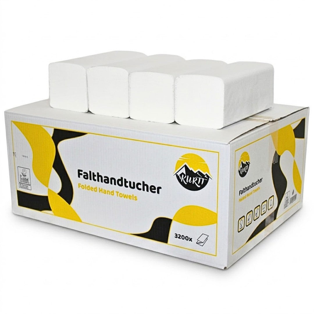 Papierhandtücher Z-Falz 2-lagig Zellstoff – 3200 Stück 24x21cm