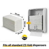 Papierhandtücher Z-Falz 2-lagig Zellstoff – 3200 Stück 24x21cm