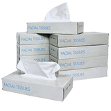 1000x Zakdoekjes, 2-laags tissue (10 x 100) papieren zakdoekjes, 20x20 cm, fsc en ecolabel - reinigingsdoekjes cellulose