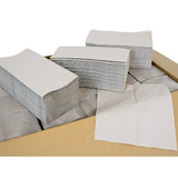 Papierhandtücher für Spender | 1-lagig, 25x23 cm | 5.000 Blatt | ZZ/V-Falz geeignet für Handtuchspender in Toiletten, Büros, Praxen und Studios