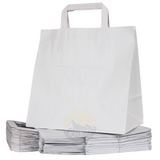 Paper carrier bag white 26 + 17 x 25 cm - 50 pieces