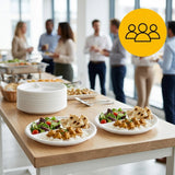 Kunststoffteller 3-Vaks 22cm – 100 Stück Einwegteller Gastronomie