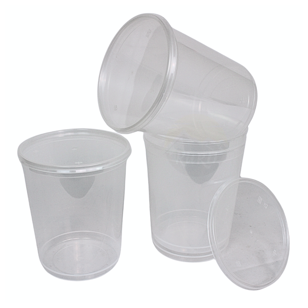 Mikrowelleschale transparent rund 1000cc - 100 Stück