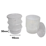 Mikrowellenbehälter mit Deckel Transparent 350ML RUND - 100 Stück