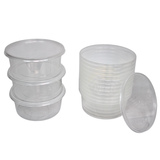 Mikrowellenbehälter mit Deckel Transparent 350ML RUND - 100 Stück
