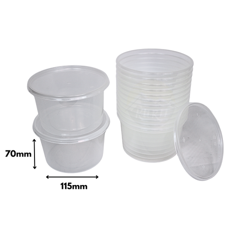 Reusable Transparent Round 500cc - 100 pieces