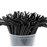 Wiederverwendbare Strohhalme, PP-Kunststoff, mehrfarbig, 5 x 230 mm, Packung mit 500 Stück