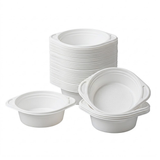 Suppenschalen 350ml Kunststoff - 100 Stück Suppenbecher Gastronomie - Weiß