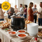 Suppenschalen 350ml Kunststoff - 100 Stück Suppenbecher Gastronomie - Weiß