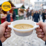 Suppenschalen 350ml Kunststoff - 100 Stück Suppenbecher Gastronomie - Weiß
