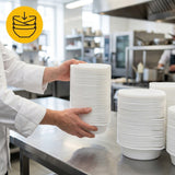Suppenschalen 350ml Kunststoff - 100 Stück Suppenbecher Gastronomie - Weiß