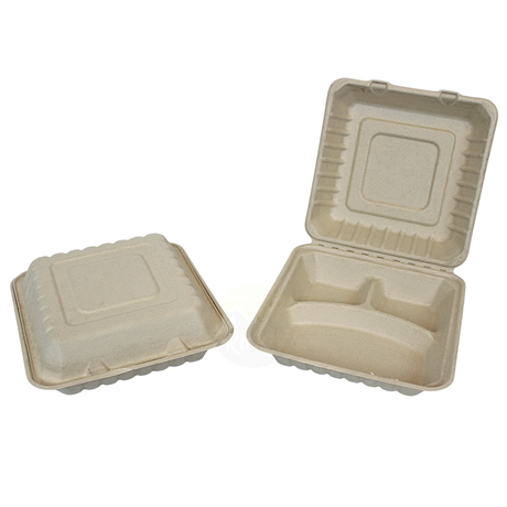 Bagasse Menubox 3-vaks