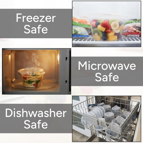 Mikrowelleschale transparent rund 1000cc - 100 Stück