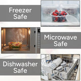 Mikrowellenbehälter mit Deckel Transparent 250ML RUND - 50 Stück