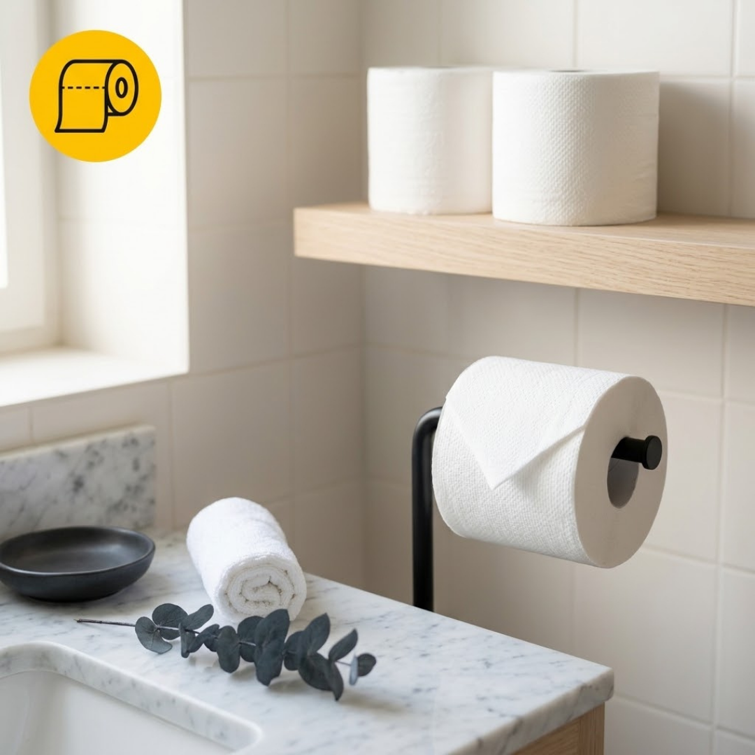 KURTT Toilettenpapier 3-lagig Zellstoff 250 Blatt ECO – 8/24/56 Rollen | Weich Saugfähig Löslich