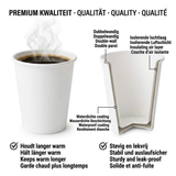 Kaffeebecher Weiß 300 ml 12 oz - 100 Stück inkl. EWKF